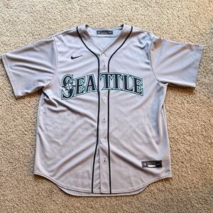 Nike Gray Seattle Mariners Jersey with Black Trim